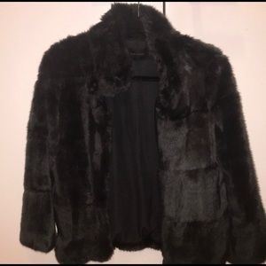 Zara Black fur coat